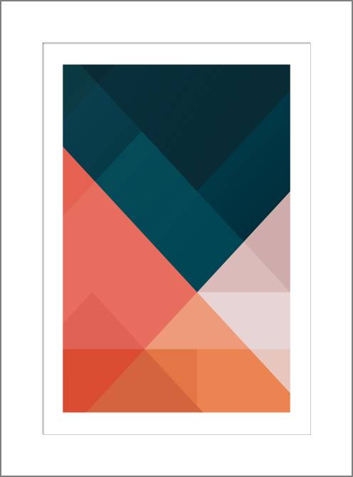 Купить и печать на заказ Картины, фото с паспарту Геометрическая абстракция