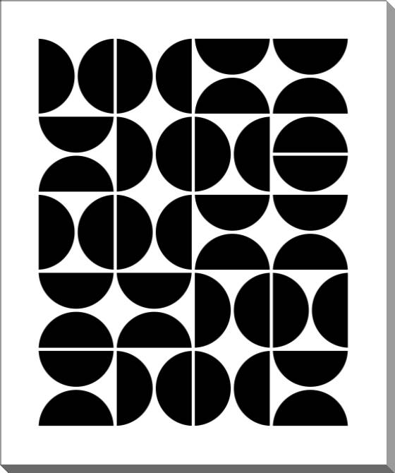 Купить и печать на заказ Картины на пластике, пеноркартоне Композиция из полукругов