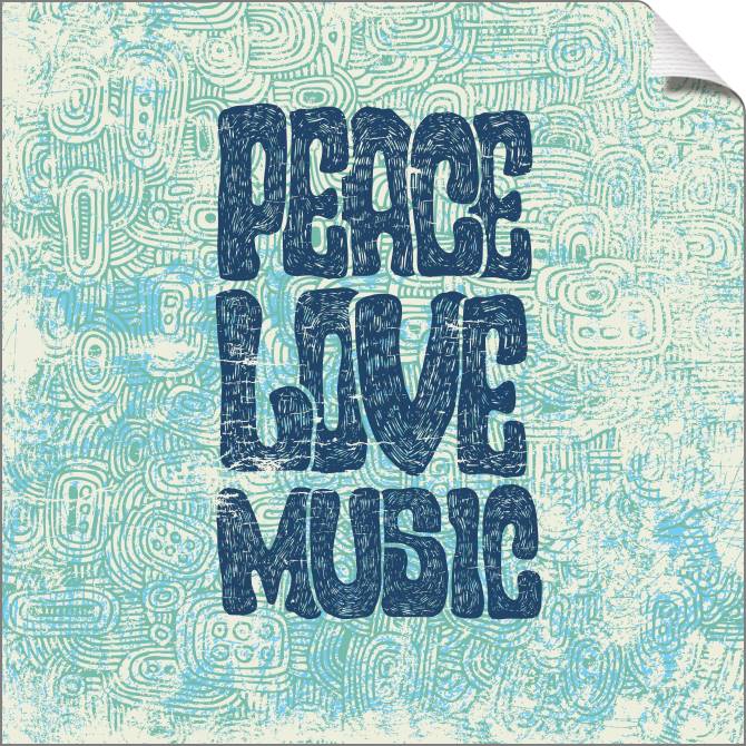 Купить и печать на заказ Картины на холсте Peace love music