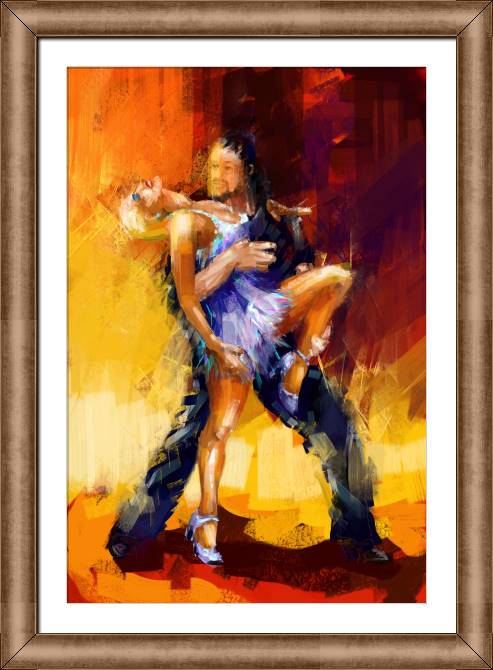Картины в рамке, багете Dancers Rumba