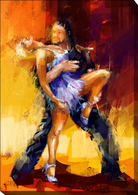 Paintings on canvas Dancers Rumba
