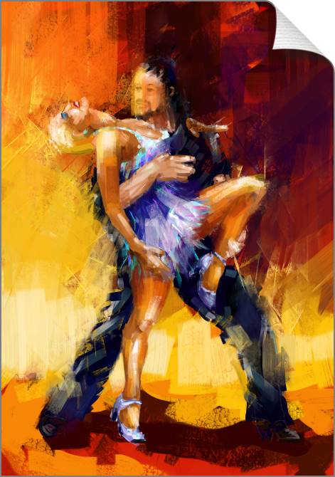 Купить и печать на заказ Картины на холсте Танцоры румбы
