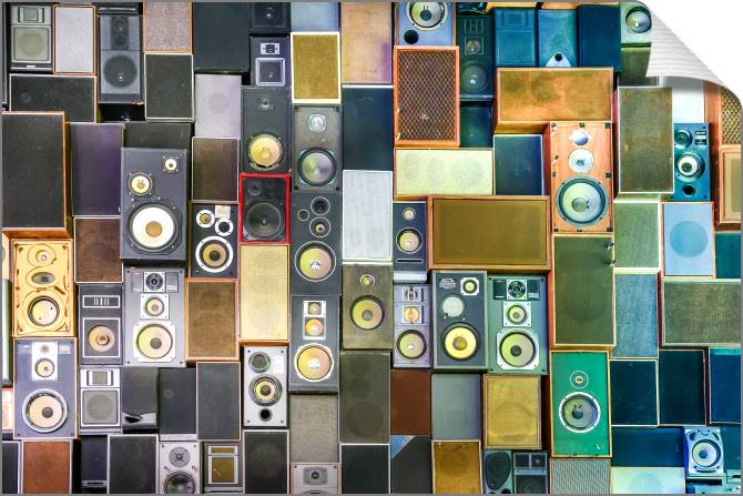 Купить и печать на заказ Картины на холсте Ретро колонки