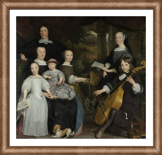 Картины в рамке, багете David Liu with his family (Lambertson Abraham van den Tempel)