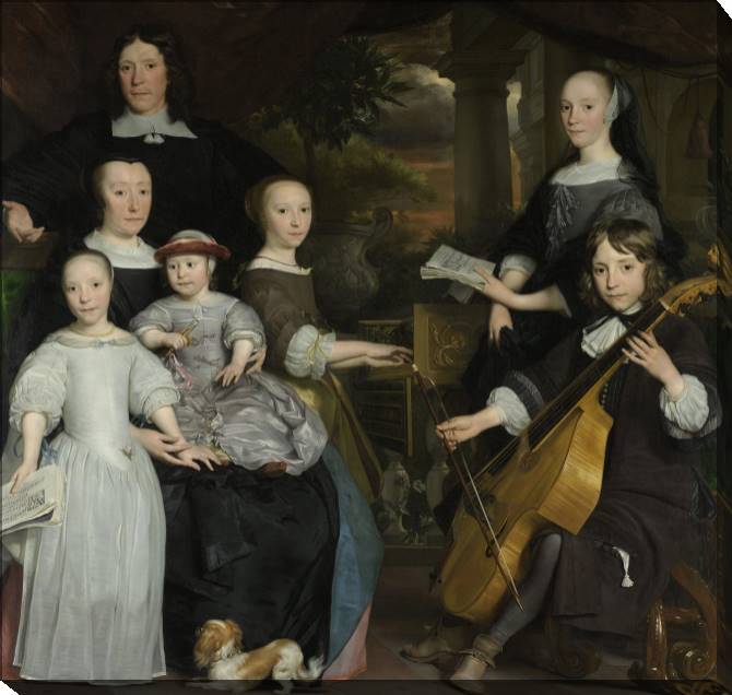 Картины на холсте David Liu with his family (Lambertson Abraham van den Tempel)
