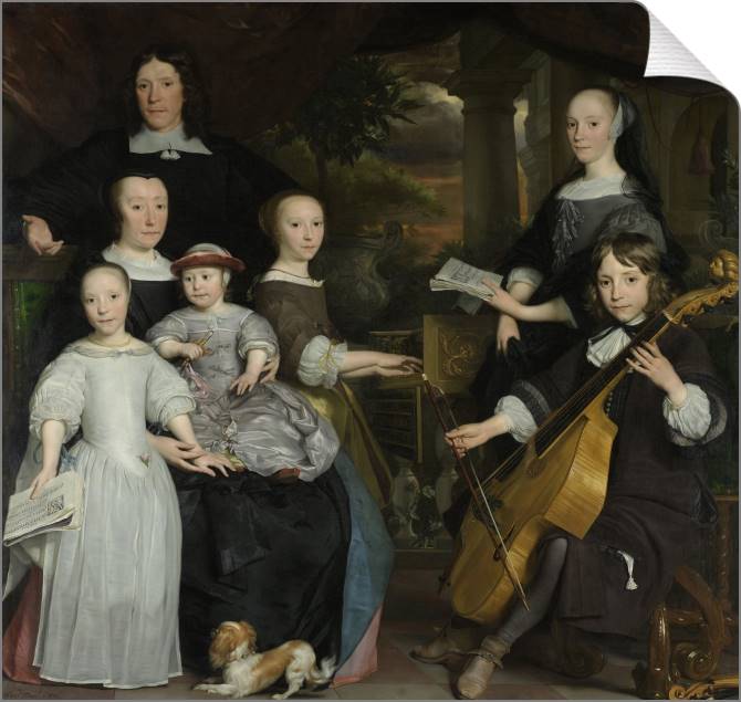 Купить и печать на заказ Картины на холсте Дэвид Лиу со своей семьей