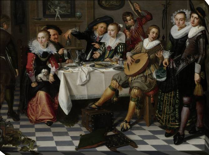 Paintings on canvas Merry company (Isaac Elias)