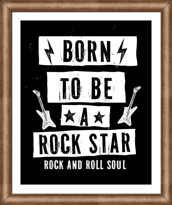 Картины в рамке, багете Rock star