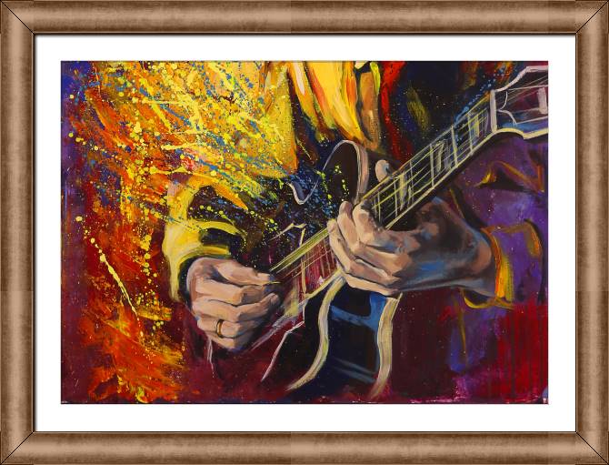 Картины в рамке, багете Jazz guitarist