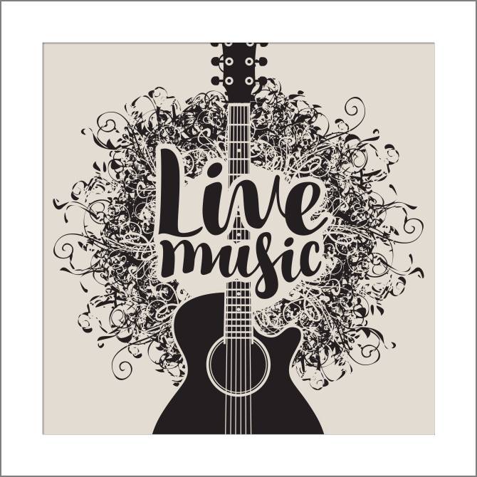 Купить и печать на заказ Картины, фото с паспарту Живая музыка