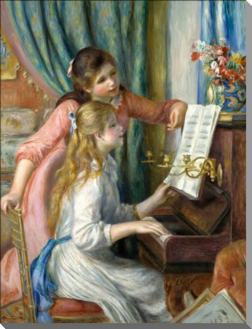 Купить и печать на заказ Картины на пластике, пеноркартоне Девушки за пианино