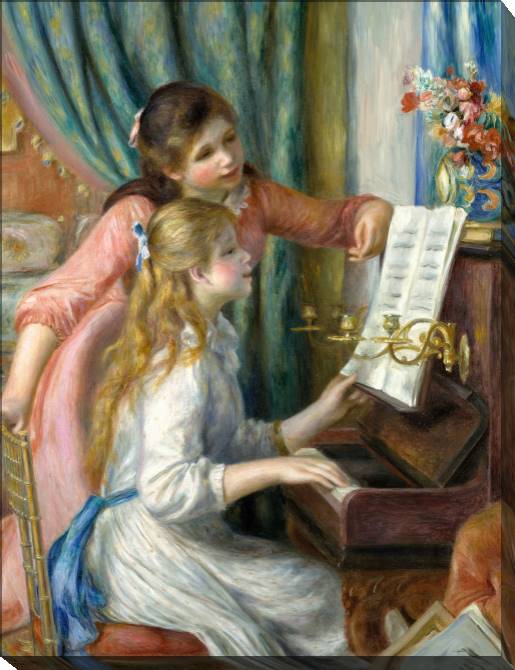 Paintings on canvas Two girls and a piano (Auguste Renoir)