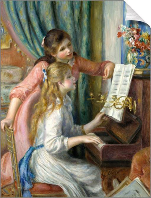 Купить и печать на заказ Картины на холсте Девушки за пианино