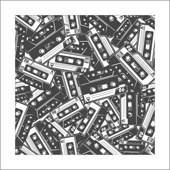 Купить и печать на заказ Картины, фото с паспарту Аудиокассеты