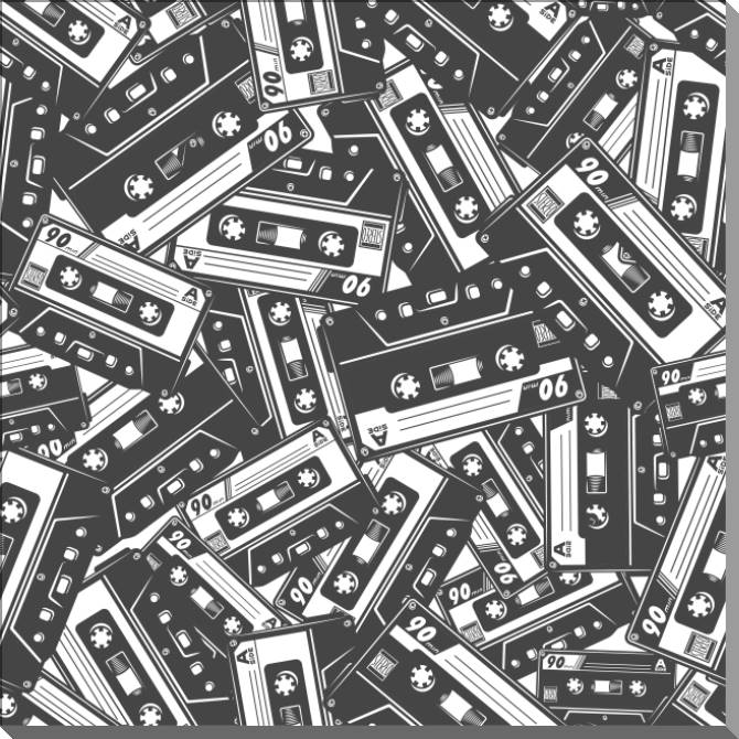 Купить и печать на заказ Картины на пластике, пеноркартоне Аудиокассеты