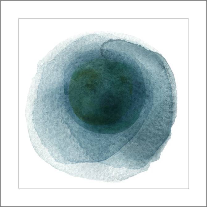 Картины, фото с паспарту Watercolor circle