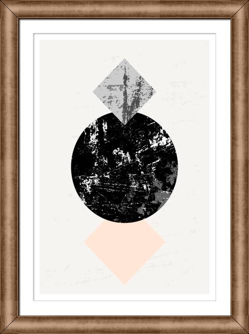 Картины в рамке, багете Textured geometric shapes