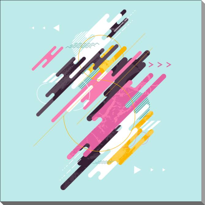 Купить и печать на заказ Картины на пластике, пеноркартоне Динамичная геометрическая абстракция