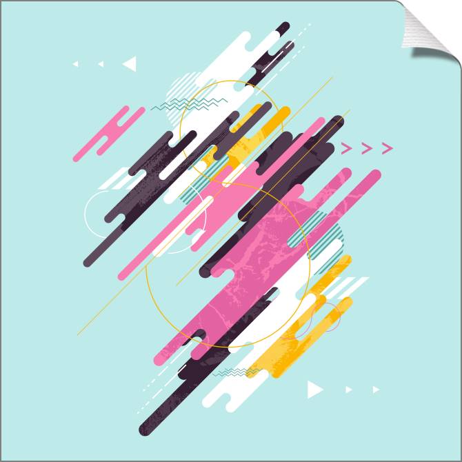 Купить и печать на заказ Картины на холсте Динамичная геометрическая абстракция