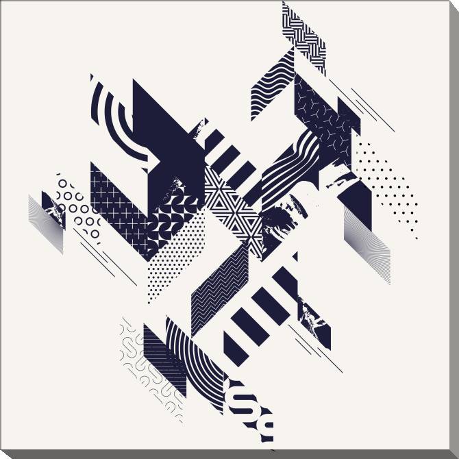 Картины на холсте Abstraction of geometric elements
