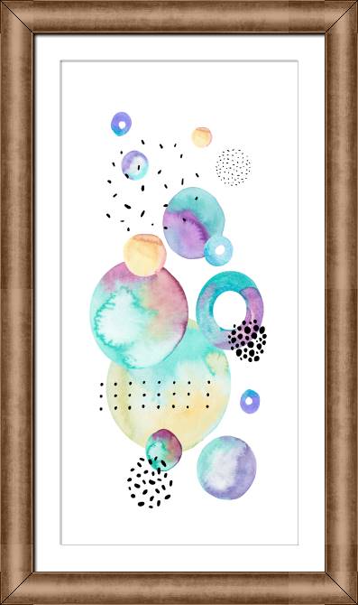 Картины в рамке, багете Watercolor circles