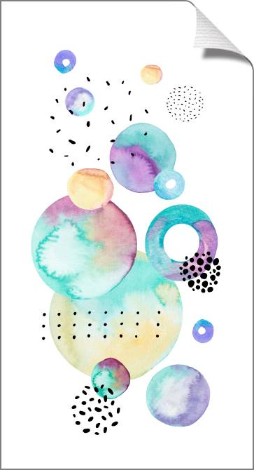 Купить и печать на заказ Картины на холсте С акварельными кругами