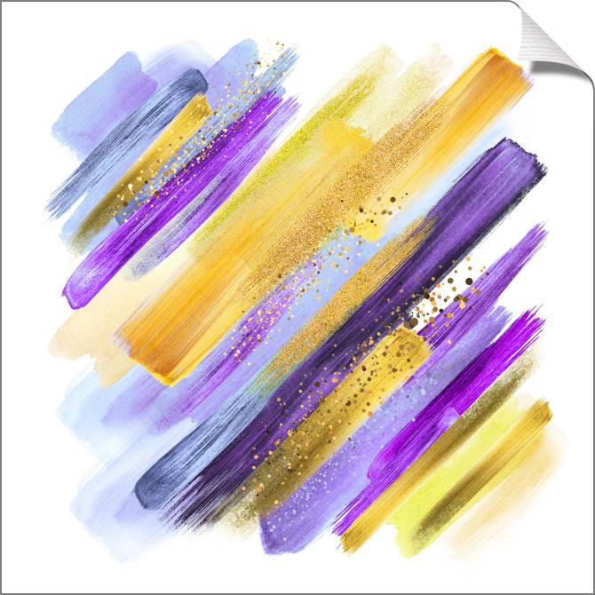 Купить и печать на заказ Картины на холсте Фиолетовые и желтые краски