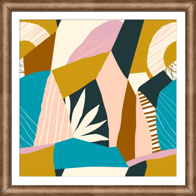 Framed and baguette paintings Modern collage