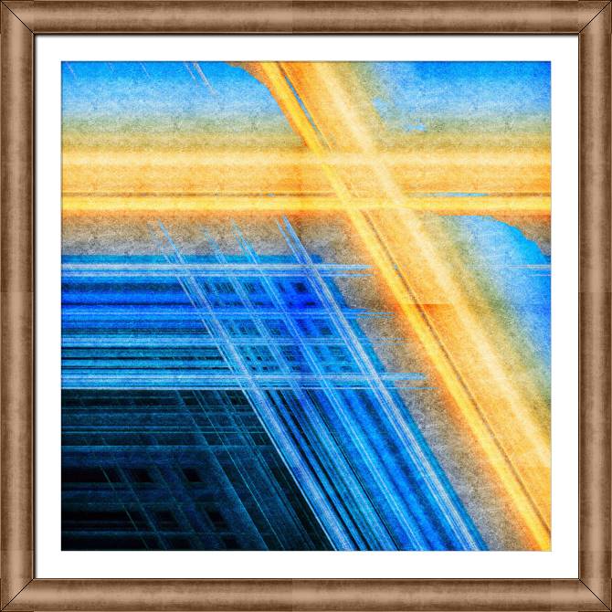 Картины в рамке, багете Grunge with bright lines