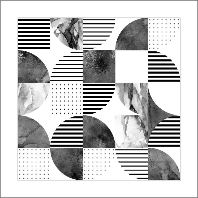 Картины, фото с паспарту Watercolour in monochrome tones