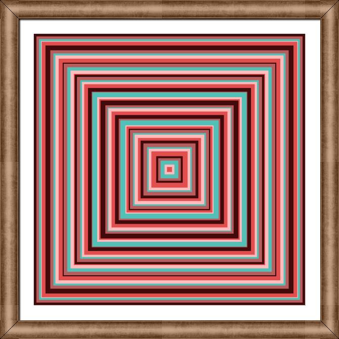 Картины в рамке, багете Colored squares abstraction