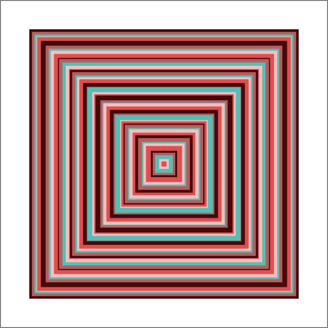 Купить и печать на заказ Картины, фото с паспарту Цветные квадраты абстракция