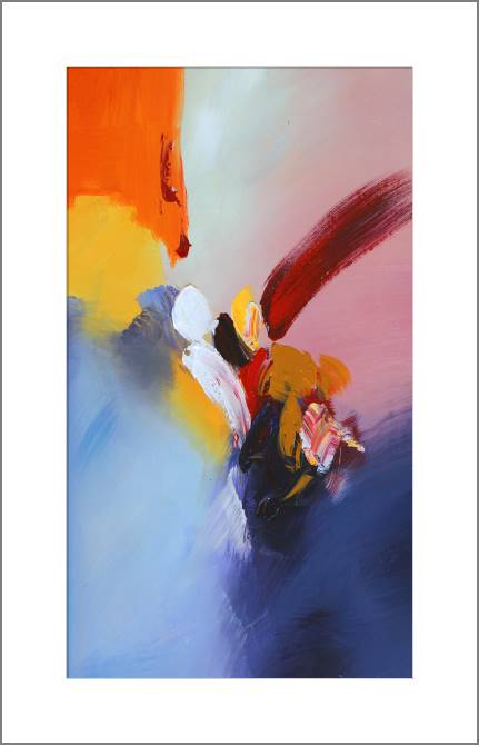 Купить и печать на заказ Картины, фото с паспарту Цветовое смешение