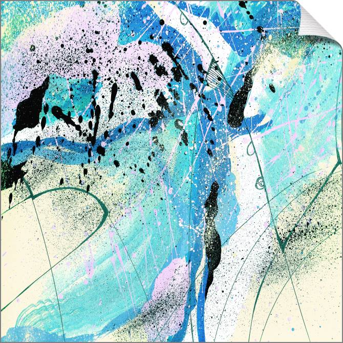 Купить и печать на заказ Картины на холсте Акварельная текстура в холодных тонах