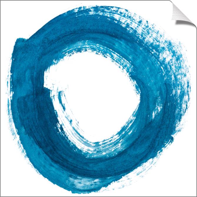 Купить и печать на заказ Картины на холсте Круг акварелью синий