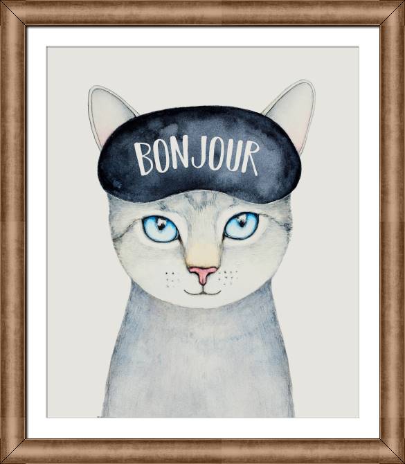 Картины в рамке, багете Kitty mask