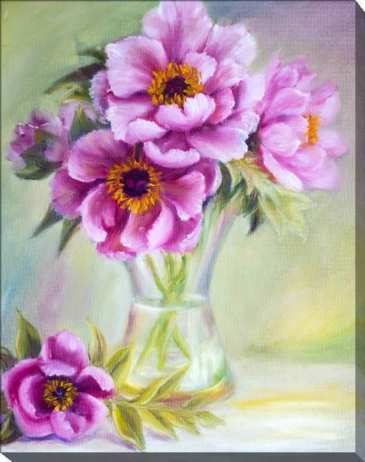 Paintings on canvas Lush peonies