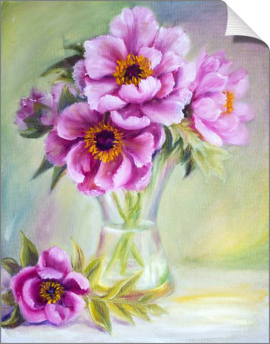 Купить и печать на заказ Картины на холсте Пышные пионы