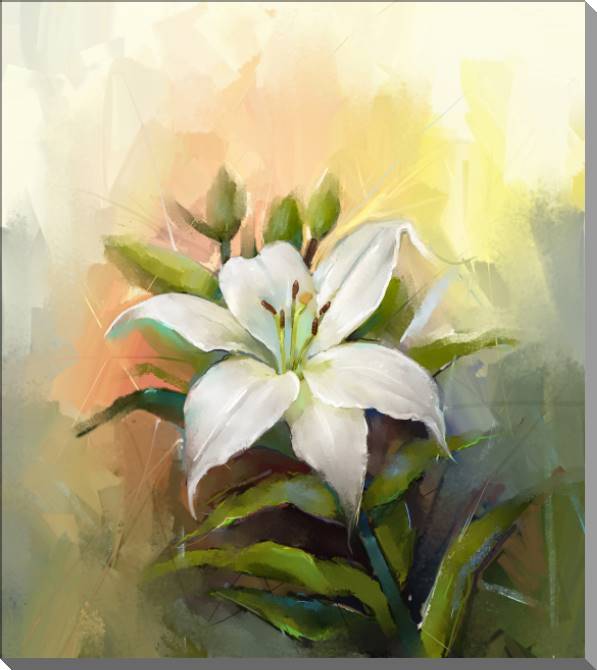 Купить и печать на заказ Картины на пластике, пеноркартоне Нежная лилия