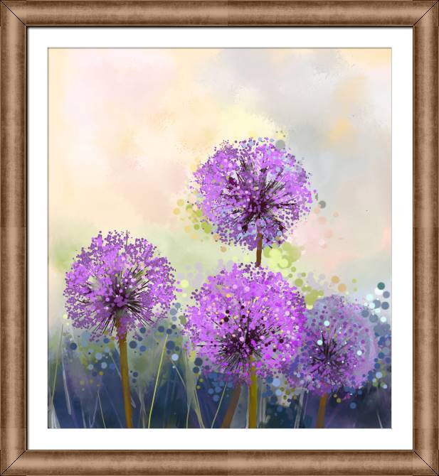 Картины в рамке, багете Purple onion