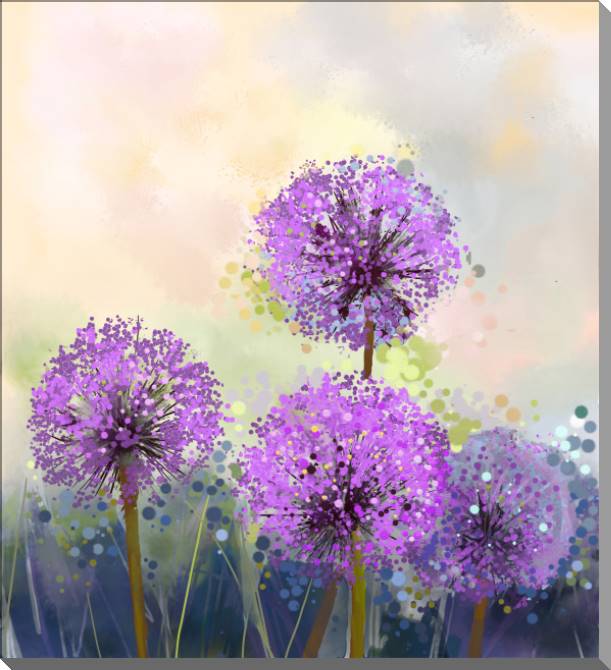 Купить и печать на заказ Картины на пластике, пеноркартоне Фиолетовый лук