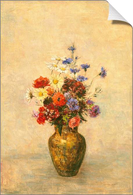 Paintings on canvas Flowers in a vase (Odilon Redon)
