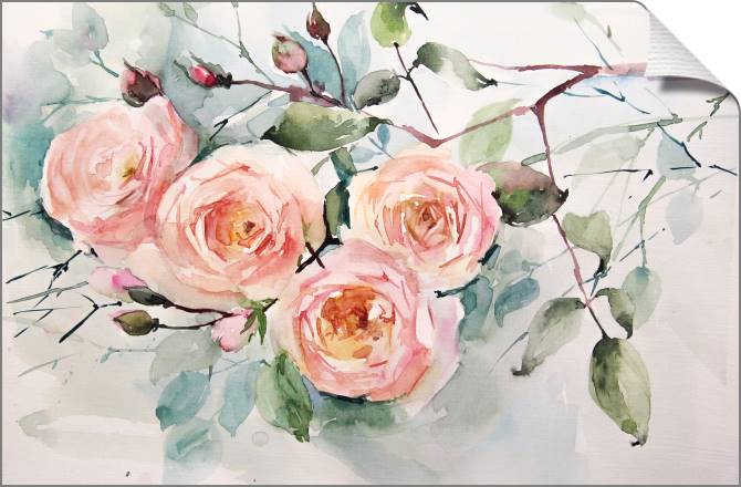 Paintings on canvas Delicate watercolor roses