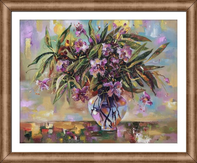 Картины в рамке, багете Mountain azaleas in a vase (Nikolay Water)