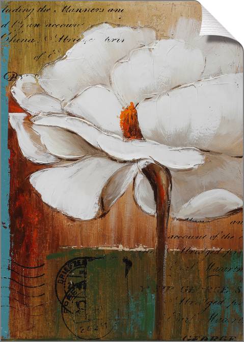 Paintings on canvas Large white flower