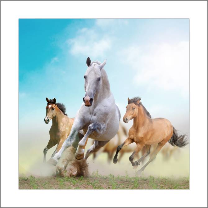 Купить и печать на заказ Картины Бегущие лошади