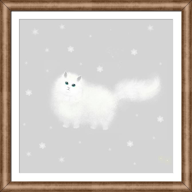 Картины в рамке, багете Fluffy cat