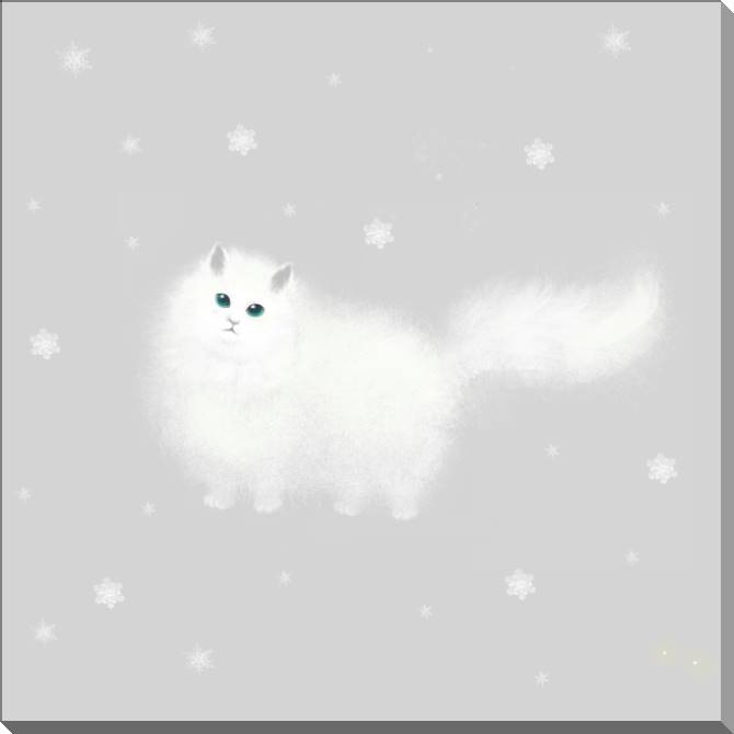 Купить и печать на заказ Картины на пластике, пеноркартоне Пушистый котик