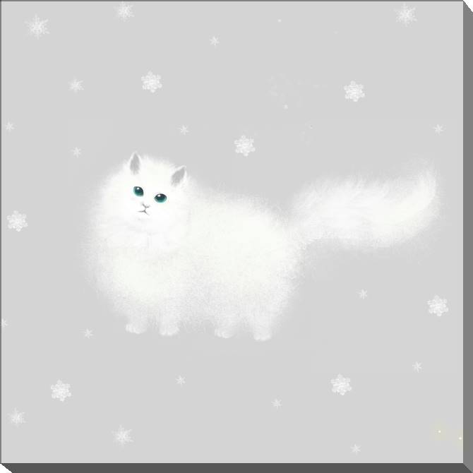 Картины на холсте Fluffy cat