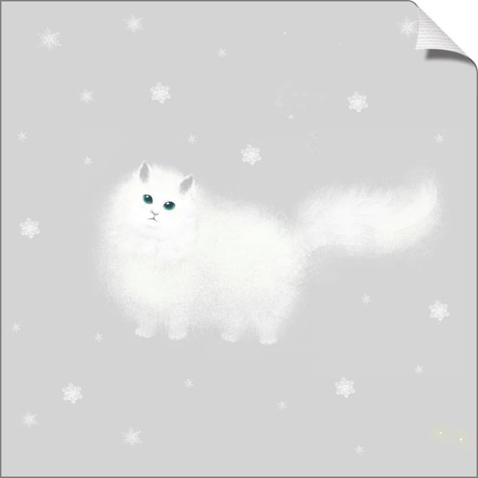 Купить и печать на заказ Картины на холсте Пушистый котик